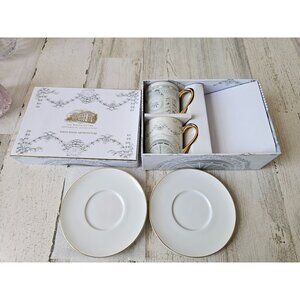 White House architecture espresso cup saucer set mini historical association new